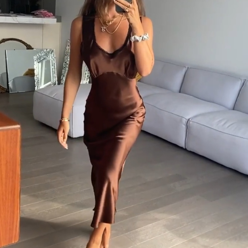SILK Cherry St. Slip Dress - Picture 7 of 12